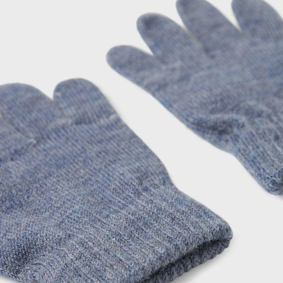Дитячі демісезонні в'язані рукавички для хлопчиків Name It One Size 2-6р Сірі (25091723) | Зображення 2