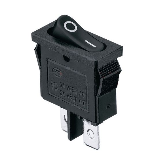 Перемикач KCD1-12-101 B/B 1 клавіша чорна овальна Ny95500686