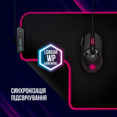 Килимок для мишки Lorgar Steller 919 RGB USB Black (LRG-GMP919) (LRG-GMP919) | Зображення 9