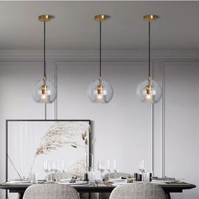 Люстра підвісна на 1 лампочку 26683 Латунь 25-200х20х20 см.