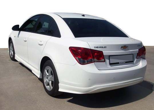 Накладка на задній бампер SD (Meliset, під фарбування) для Chevrolet Cruze 2009-2015 рр.
