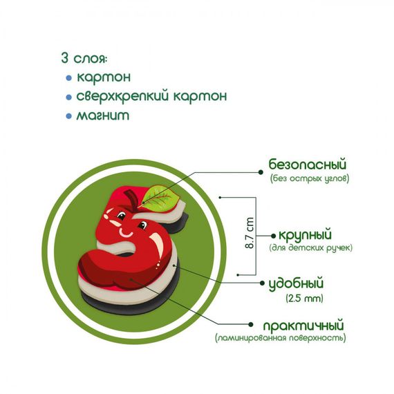 Детский набор магнитов Цифры ML4031-38 EN | Зображення 4