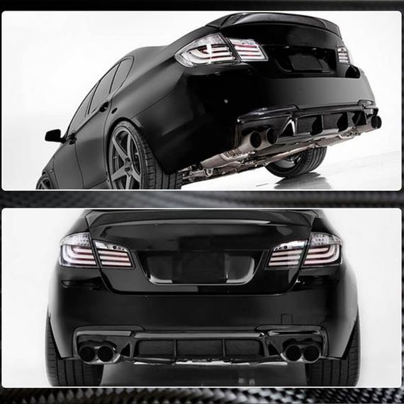 Дифузор заднього бампера V3 (для F10 M-Sport, Карбон) для BMW 5 серія F-10/11/07 2010-2016 рр | Зображення 2