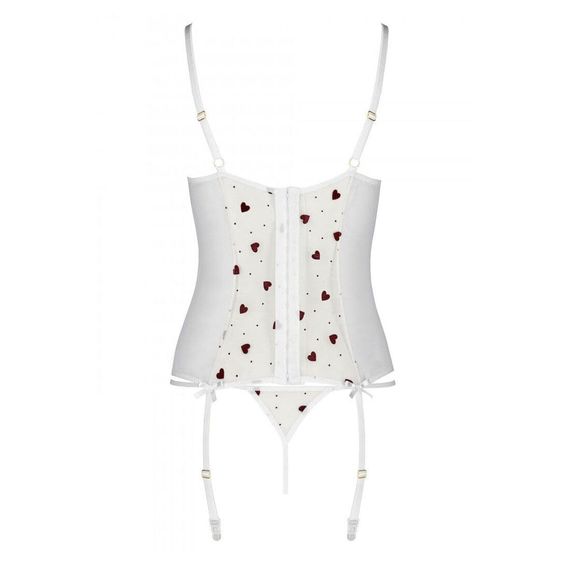 Корсет открытый Passion LOVELIA CORSET Белый S/M | Зображення 3