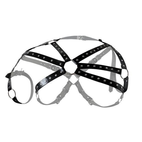 Мужская портупея Art of Sex - Ares , натуральная кожа, цвет Черный, размер L-2XL | Зображення 2