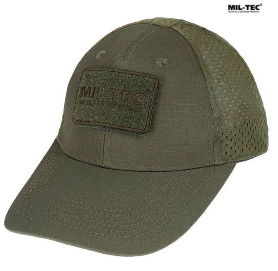 Бейсболка MIL-TEC Net Baseball Cap Olive з сіткою