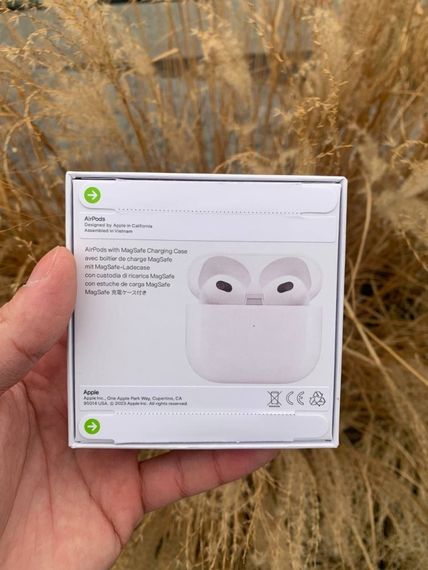 Бездротові навушники Apple AirPods 3 Premium quality Original series 1:1 Білі | Зображення 3