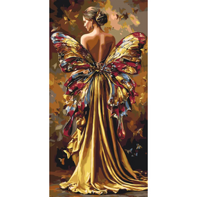 Картина по номерам "Тень бабочки" LW5201, 40х80 см