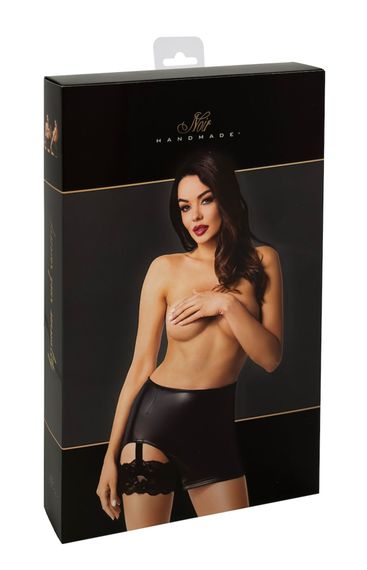 Спідниця Noir Handmade F345 Powerwetlook skirt with garter - XL | Зображення 6