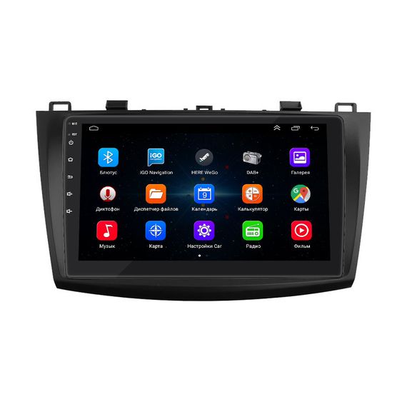 Штатная магнитола Lesko для Mazda 3 II (BL) Рестайлинг 2011-2013 экран 9" 1/16Gb/ Wi-Fi GPS Optima | Зображення 1