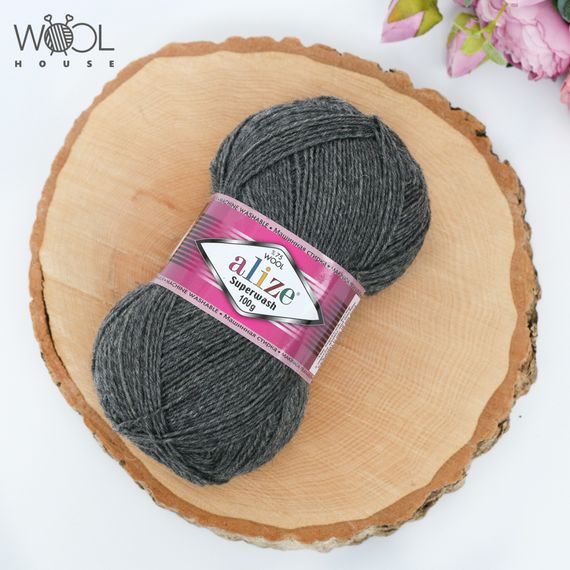 Alize Superwash Comfort Socks, темно-серый 182