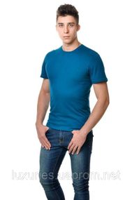 Футболка мужская с круглым вырезом Темно-синяя, S
