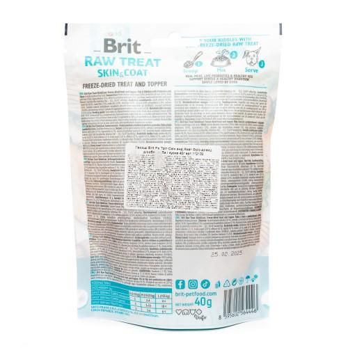 Лакомство для собак Brit Raw Treat freeze-dried Skin and Coat для кожи и шерсти, рыба и курица, 40 г | Зображення 2