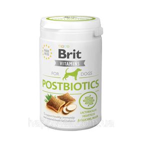 Витамины Brit Vitamins Postbiotics для взрослых собак для поддержания иммунитета и нормализации пищеварения с курицей 150 г