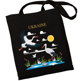 Екошопер Букопт ВК4065 Ukraine «Журавлі» Символ щастя Чорний