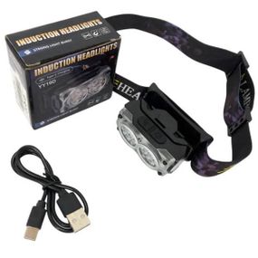 Ліхтар налобний акумуляторний з магнітом YY-19D-6SMD Чорний