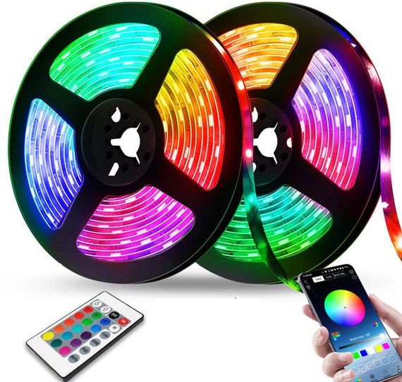 Светодиодная USB LED лента RGB 5050 с пультом 5 м. + управление с телефона