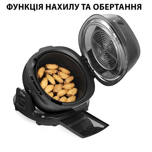 Smart-аерогриль Zepline ZP-140, аерофритюр 10 л, 4000 Вт, 18 програм, сенсорне керування, чорний Сірий | Зображення 2