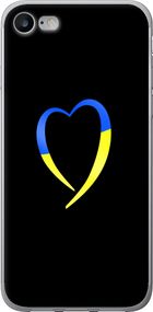 Чехол на iPhone 7 Жёлто-голубое сердце "885u-336-17620"