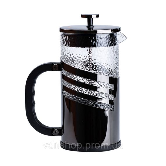 Чайник для заварки з френч пресом і фільтром 1 л чорний HP33537B | Зображення 1