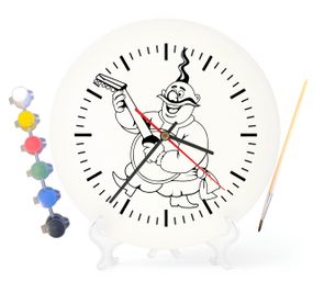 Детский набор для творчества часы раскраска Казак 30 см (Г0203)