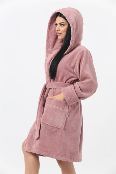 Женский халат Nusa 6915, пудровый 2XL | Зображення 5