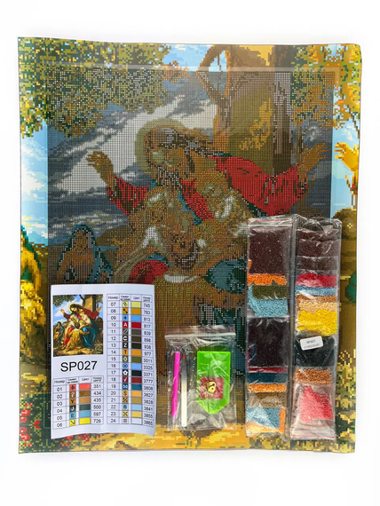 Алмазна мозаїка Ікона Ісус і діти 40х50 см ColorArt  SP027 | Зображення 2