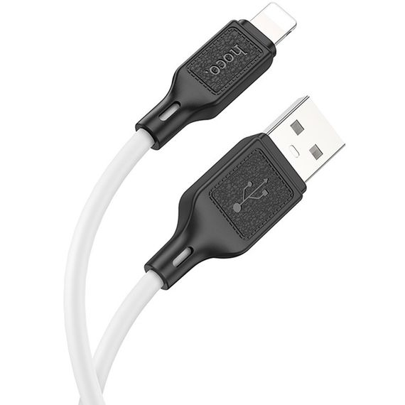 Дата кабель Hoco X90 Cool silicone USB to Lightning (1m) White | Зображення 1