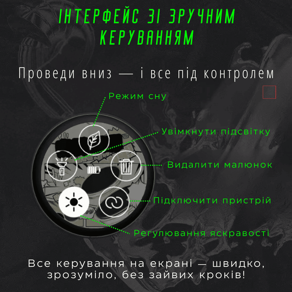 Аніме Світлодіодний Значок CyberBadge E87 Зелений — LED-бейдж із Сенсорним HD-дисплеєм 64 МБ, Bluetooth та Додатком, Електронний | Зображення 5