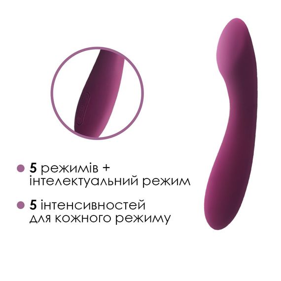 Вібратор для точки G з інтелектуальним режимом Svakom Amy 2 Violet | Зображення 2