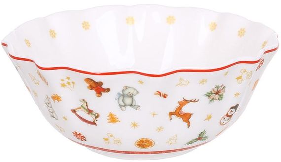 Піала порцелянова "Святковий Флер" 500мл, біла кольорова