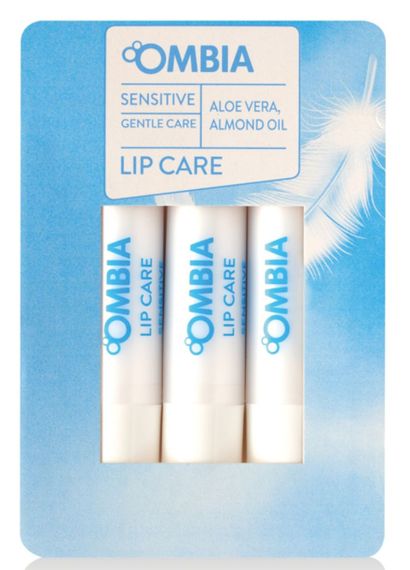Набор бальзамов для губ для чувствительной кожи OMBIA COSMETICS Lip Care Sensitive 3 x 4,8 г