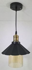 Люстра підвісна LOFT на 1 лампочку 25047 Чорний 30-80х22х22 см.