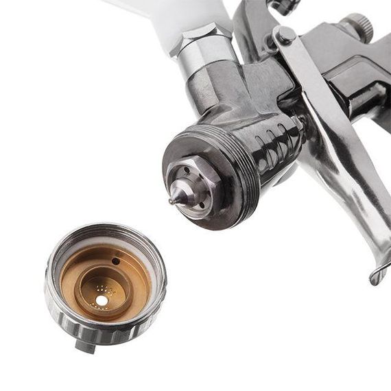 Фарбопульт пневматичний LVLP, з редуктором, верхній пластиковий бачок INTERTOOL PT-01301 | Зображення 6