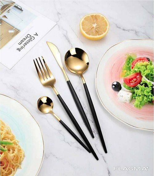 Набор столовых приборов Kitchen чёрный | Зображення 5
