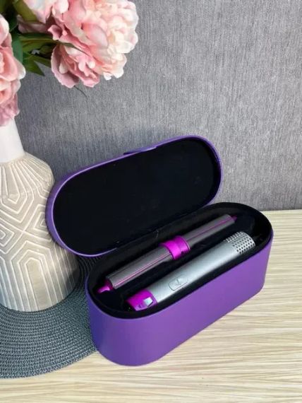 Стайлер + Коробка 5в1 HAIR BRUSH Styler для различных типов волос с функциями придания объема, выпрямления, укладки Фиолетовый | Зображення 4
