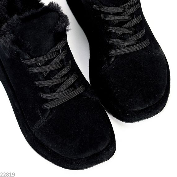 Мега стильные теплые черные туфли автоледи натуральная замша цвет на выбор | Зображення 8