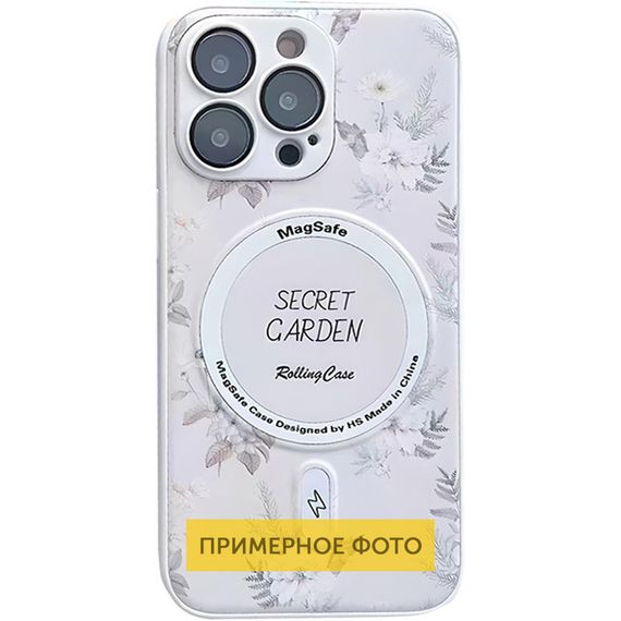 TPU+PC чехол Secret Garden with MagSafe для Apple iPhone 16 (6.1") White