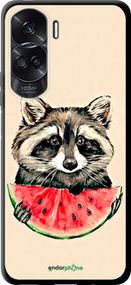Чохол на Huawei Honor 90 Lite Єнотик з кавуном "4605b-3131-2448"