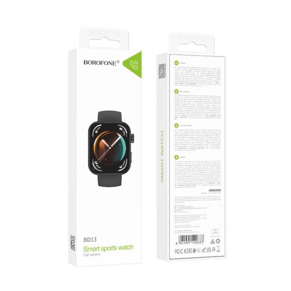 Смартгодинник BOROFONE BD13 Smart sports watch (call version) Black | Зображення 1