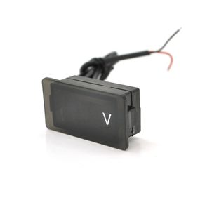 Цифровой вольтметр влагозащищенный IP65, диапазон измерений 4 -30V, White