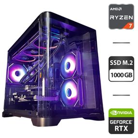 Збірка на замовлення: ігровий ПК GameMax Hype-M Black Tower / AMD Ryzen 7 7800X3D (8 (16) ядер по 4,2 - 5,0 ГГц) / 32 ГБ DDR5 / 1000 ГБ SSD M.2 / nVidia GeForce RTX 5070 Ti, 16 ГБ GDDR7, 256-bit / 750W