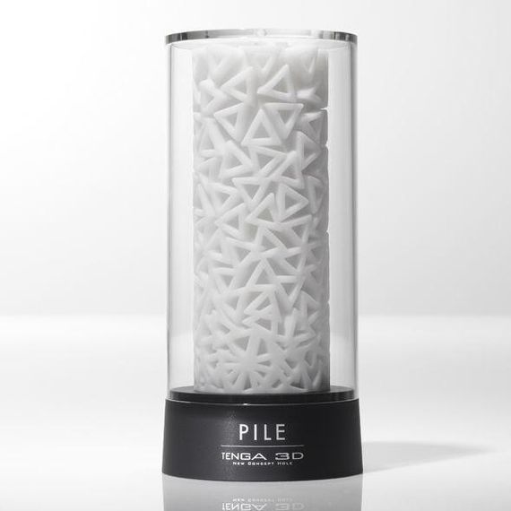 Мастурбатор Tenga 3D Pile, очень нежный, из антибактериального эластомера с серебром Sex Aura