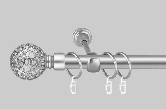 Карниз для штор однорядний металевий 19 мм, Савона Сатин 160 див.