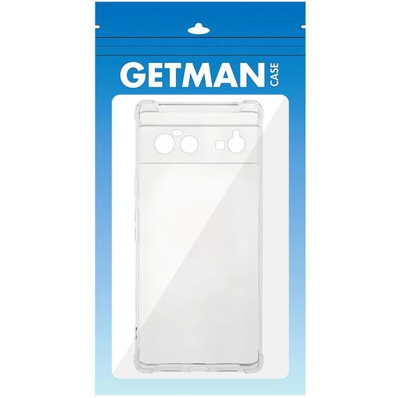 TPU чохол GETMAN Ease logo посилені кути Full Camera для Google Pixel 6 Безбарвний (прозорий) | Зображення 3