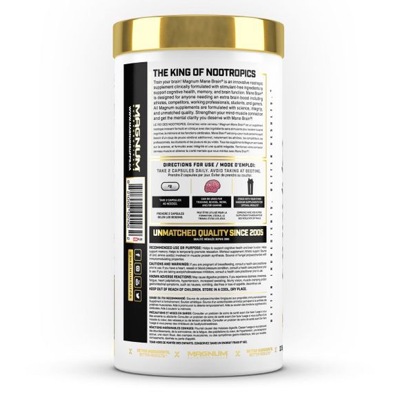 Натуральна добавка для спорту Magnum Nutraceuticals Mane Brain 60 Caps | Зображення 2