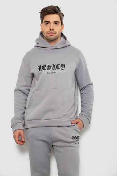 Спортивный костюм мужской на флисе, цвет серый, 238R57046 | Зображення 1