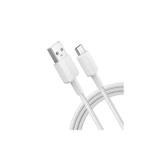 Дата кабель USB 2.0 AM to Type-C 0.9m 322 White Anker (A81H5H21/A81H5G21) | Зображення 1