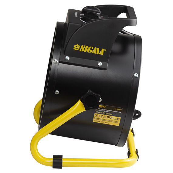 Електрична теплова гармата Sigma 3.0 кВт, площа обігріву 60 кв.м., підлоговий, чорний (5359471) | Зображення 4