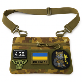 Чоловіча сумка-слінг тактична хакі, Сумка чоловіча тактика, Нагрудна сумка бананка містка IW-97